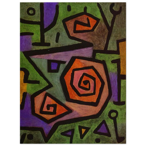 Paul Klee  HEROIC ROSES 1938 Wood Print