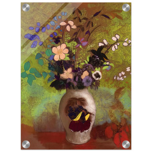 Odilon Redon  VASE WITH JAPANESE WARRIOR 1905 Acrylic Print