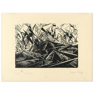 Lyonel Feininger  HANSEATIC SHIPS HANSASCHIFFE 1919 Aluminum Print