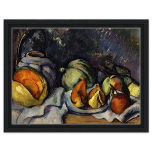 Paul Cezanne  Still Life with Fruit and a Ginger Pot Framed Canvas