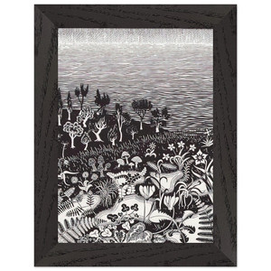 MC Escher  THE 3RD DAY OF THE CREATION Premium Wooden Framed Art Print / Poster