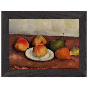 Paul Cezanne Still Life Plate and Fruit Framed Art Print / Poster
