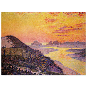 Theo van Rysselberghe  SUNSET AT AMBLETSUSE 1899 Wood Print