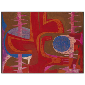 Pedro Coronel  Sobre la tumba de Justino Wood Print