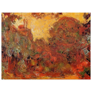 claude monet  The House Seen from the Rose Garden Aluminum Print