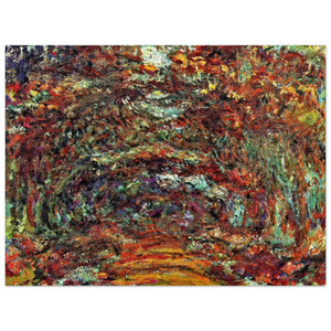 claude monet  The Rose Path Giverny Wood Print