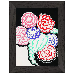 Sonia Delaunay  D181OULEURS IDEES 2 Premium Wooden Framed Art Print / Poster