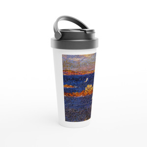 Theo van Rysselberghe - NEAR THE ROCKS OF PER KIRIDEC 1889 Travel Mug