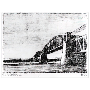 MC Escher  RAILWAY BRIDGE OOSTERBEEK Aluminum Print