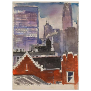 Paul Thek  Untitled cityscape  1986 Wood Print