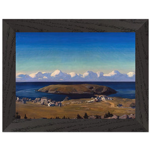 Rockwell Kent Island Village Coast of Maine Wooden Framed Art Print