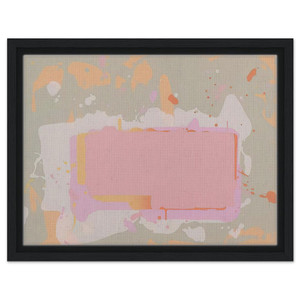 John Hoyland  Yellow and Pink  1971 Framed Canvas