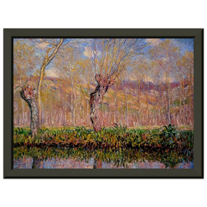 Claude Monet River Epte Springtime Premium Metal Framed Art Print / Poster