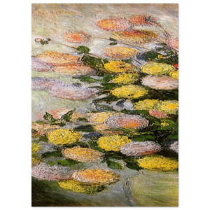 claude monet  Vase of Dahlias Fine Art Poster / Art Print