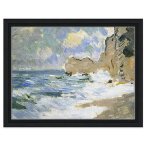 claude monet  Receding Waves Framed Canvas