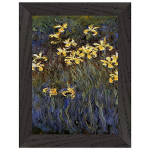 claude monet  The Yellow Irises Premium Wooden Framed Art Print / Poster