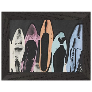 Andy Warhol  Diamond Dust Shoes Premium Wooden Framed Art Print / Poster