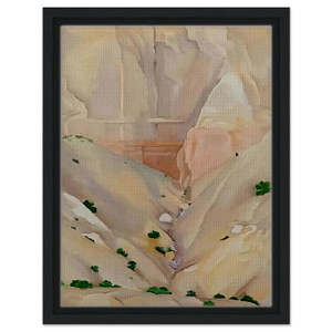 Georgia OKeeffe  Cliffs Beyond Abiquiu Dry Waterfall Framed Canvas