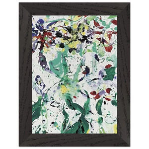 Sam Francis  Bouquet Premium Wooden Framed Art Print / Poster
