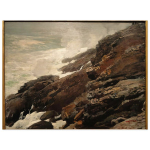 Winslow Homer  HIGH CLIFF COAST OF MAINE Wood Print