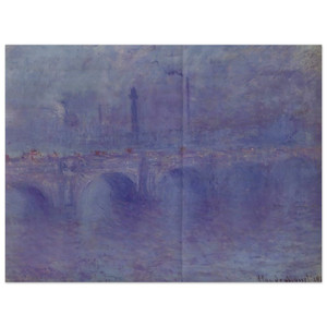 claude monet  Waterloo Bridge Effect of Fog Wood Print