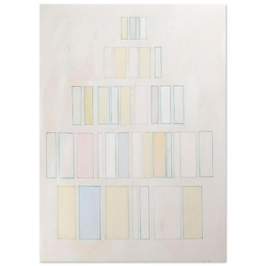 Robert Goodnough Red and Green with Pale Colors 1966 Fine Art Poster Print