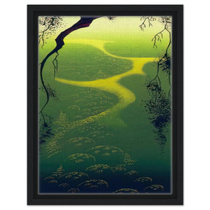 Eyvind Earle  Green Mist Framed Canvas