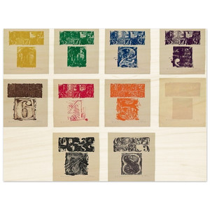 Jasper Johns  0 9 ULAE 19 1963 Wood Print