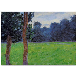 claude monet  Two Trees in a Meadow Fine Art Poster / Art Print
