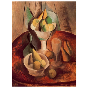 Pablo Picasso  Fruit in a Vase  1909 Wood Print
