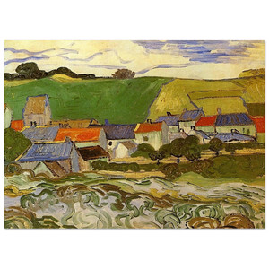 Vincent van Gogh  View of Auvers N2 Fine Art Poster / Art Print