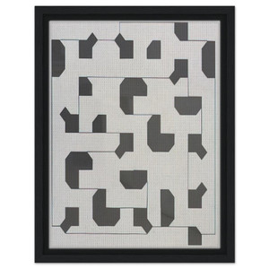 Bruno Munari  Curva di Peano  1975 Framed Canvas