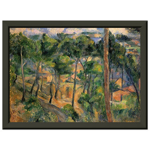 Paul Cezanne L'Estaque Pines Premium Metal Framed Art Print / Poster