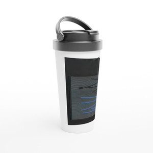 Jesus Rafael Soto - PETITE VIBRATION BRIQUE ET NOIRE 1966 Travel Mug