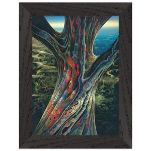 Eyvind Earle  The Great Jewel Tree Premium Wooden Framed Art Print / Poster