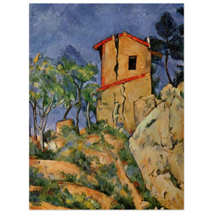 Paul Cezanne  The House with the Cracked Walls Aluminum Print