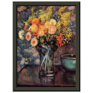 Van Rysselberghe Vase of Flowers N2 Premium Metal Framed Art Print / Poster