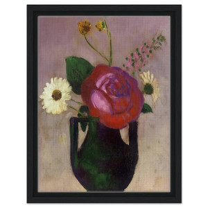 Odilon Redon  ROSE AND DAISY Framed Canvas