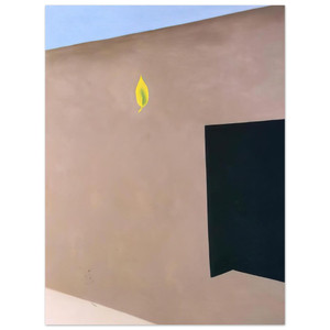 Georgia OKeeffe  Patio Door with Green Leaf Aluminum Print