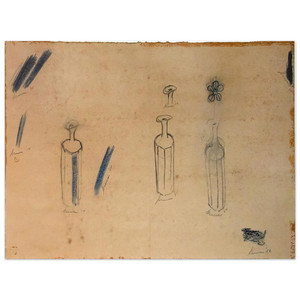 Morris Graves  Bottles and Flowers  1956 Aluminum Print