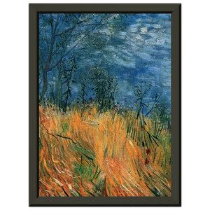 Vincent van Gogh Edge of a Wheatfield with Poppies Metal Framed Art Print