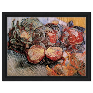 Vincent van Gogh  Still Life with Red Cabbages and Onions Framed Canvas