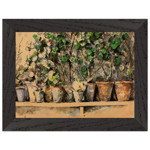 Paul Cezanne  Flower Pots Premium Wooden Framed Art Print / Poster