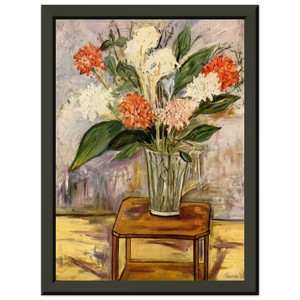 Maurice Utrillo  Flowers N4 Premium Metal Framed Art Print / Poster