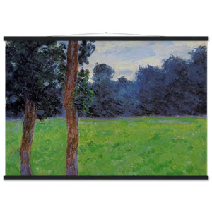 Monet Two Trees in a Meadow Museum-Quality Matte Paper Poster with Hanger