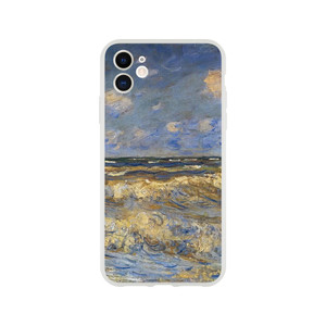 claude monet - Rough Sea Flexi case