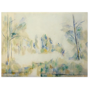 Paul Cezanne  Trees by the Water N1 Aluminum Print
