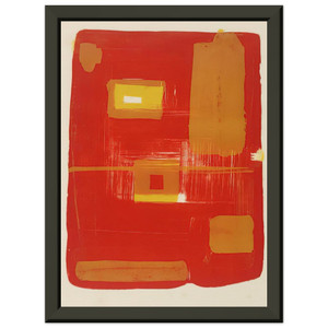 Patrick Heron Red Yellow 1958 Premium Metal Framed Art Print / Poster