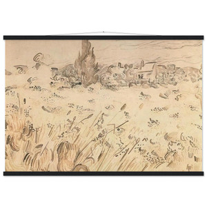 Van Gogh Wheat Field with Cypresses Matte Paper Poster with Hanger