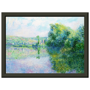 claude monet  The Siene at Vetheuil Premium Metal Framed Art Print / Poster